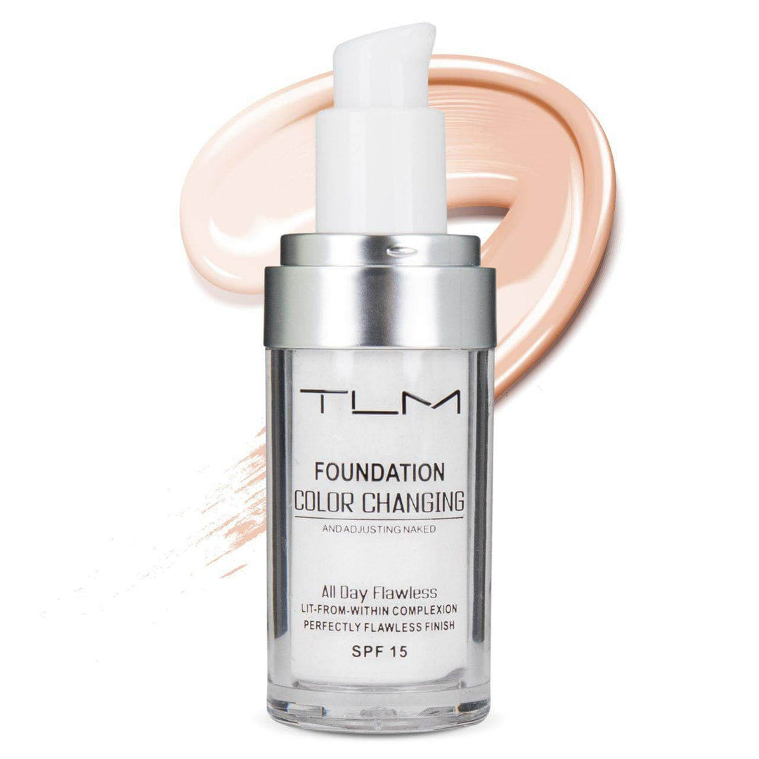 Färgskiftande foundation för kvinnor, 30 ml, som anpassar sig till hudtonen för en perfekt matchning.