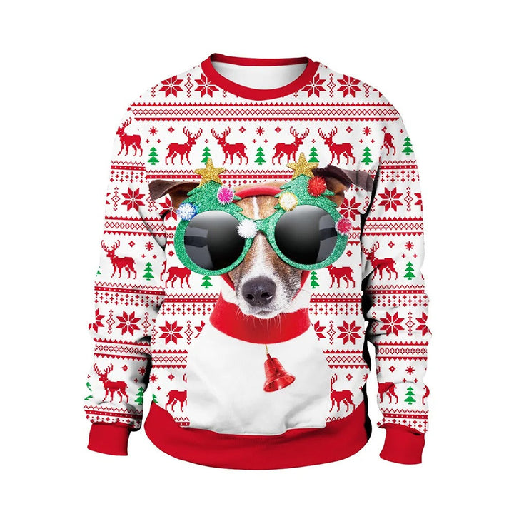 Perfekt julklapp: festlig herr jultröja. Mjuk, varm pullover med unikt jultryck för vintern och julfesten.