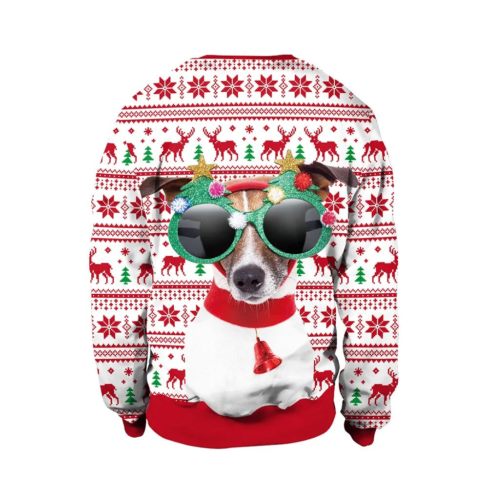 Trendig herrtröja för julfesten, mysig pullover med festligt tryck. Idealisk för vintermode och som present.