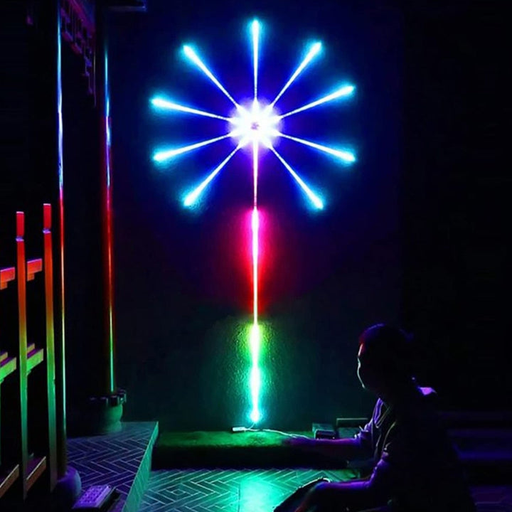 Elegant fyrverkeri LED-ljus för hemmet, perfekt för att skapa mysig och avkopplande stämningsbelysning.