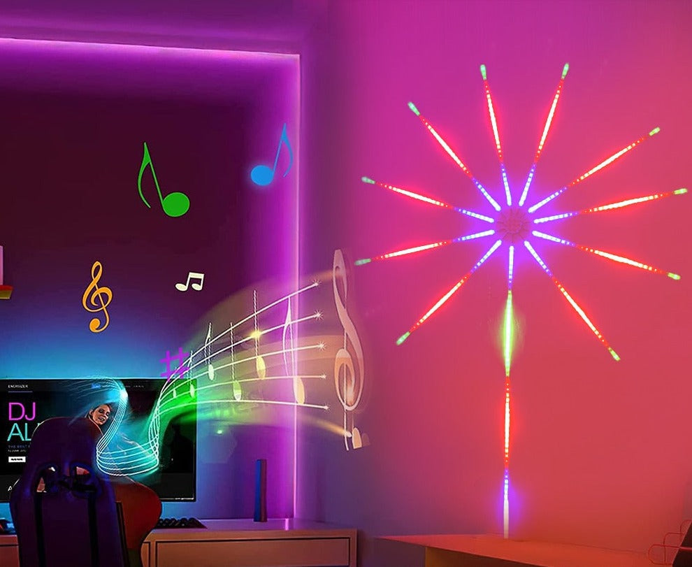 Bröllopsdekoration med eleganta fyrverkeri LED-ljus. Skapa en romantisk och minnesvärd atmosfär.