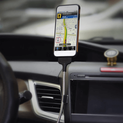 USB-C laddningskabel med flexibelt stativ. För bekväm handsfree användning av din mobil.