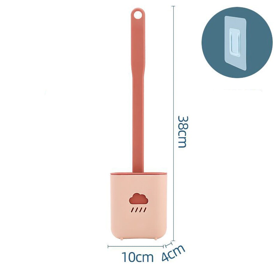 Hållbar och lättanvänd silikon toalettborste. Flexibel design säkerställer effektiv och enkel badrumsrengöring.