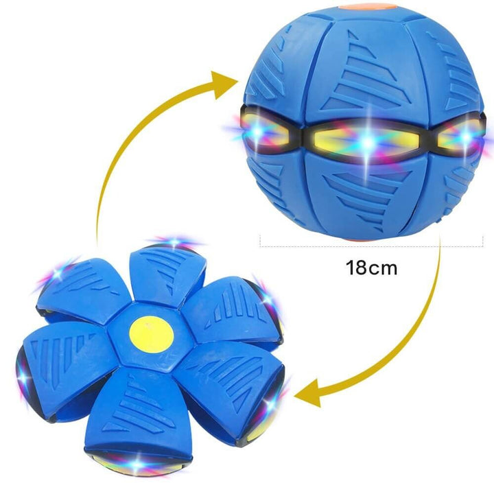 Kreativ LED-frisbee för familjen, skapar magiska stunder utomhus med en skivboll.
