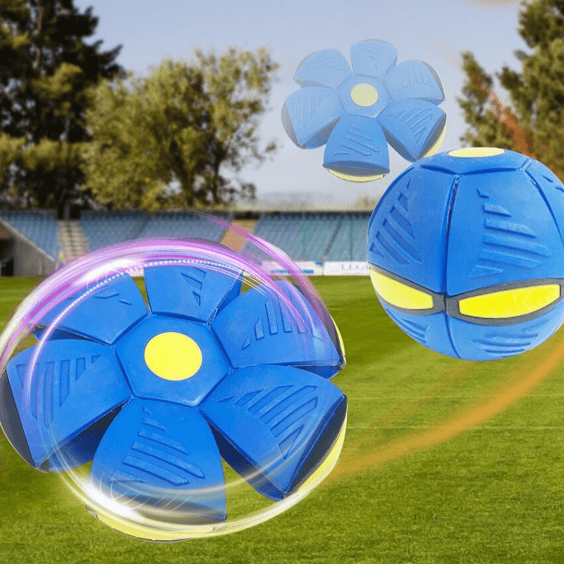 En färgglad flygande leksak, en skivboll med LED för barn och fritidsaktivitet.