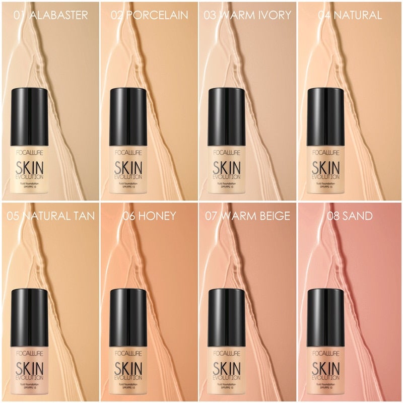 Ansiktsfoundation med SPF, täckande formula för känslig hud.