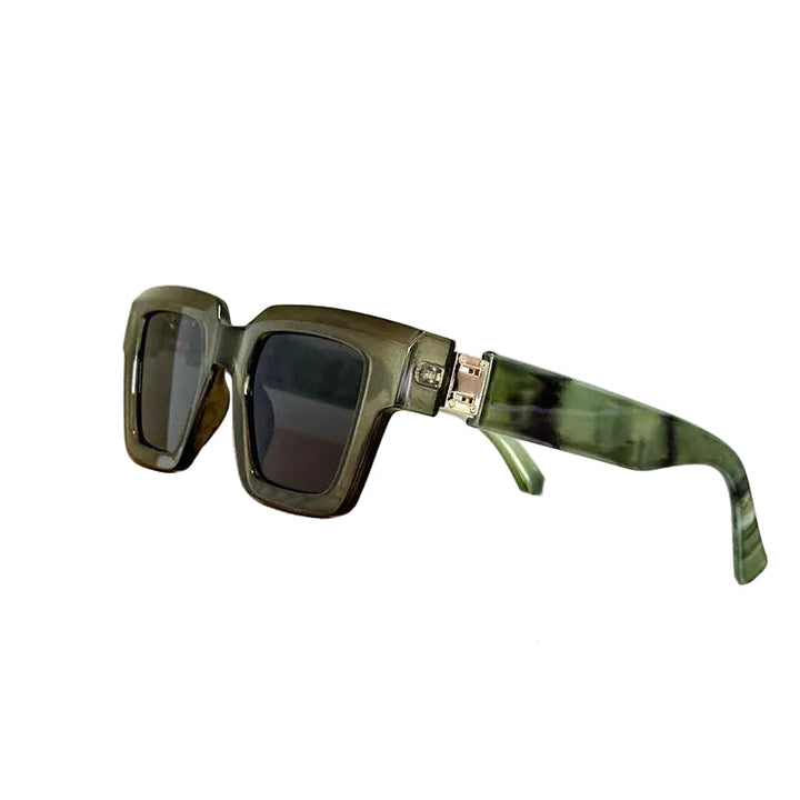 Fyrkantiga retrosolglasögon, unisex, med UV400-skydd för stil och funktion.