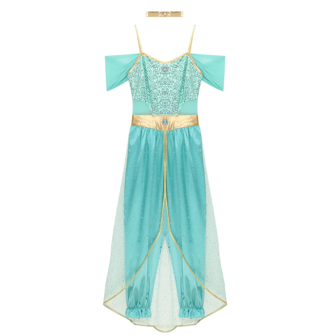 Elegant orientalisk damkostym, en dröm för varje prinsessa. Idealisk för utklädnad & fest.