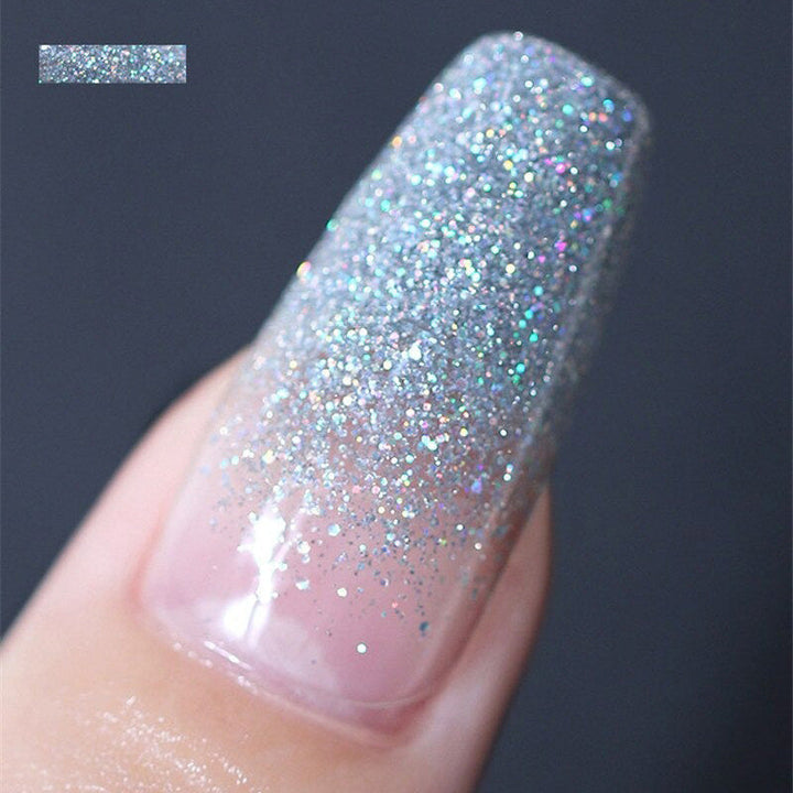 Långvarig gelpolish med reflekterande glittereffekt. Idealisk för skönhetsnaglar och nagelkonst.