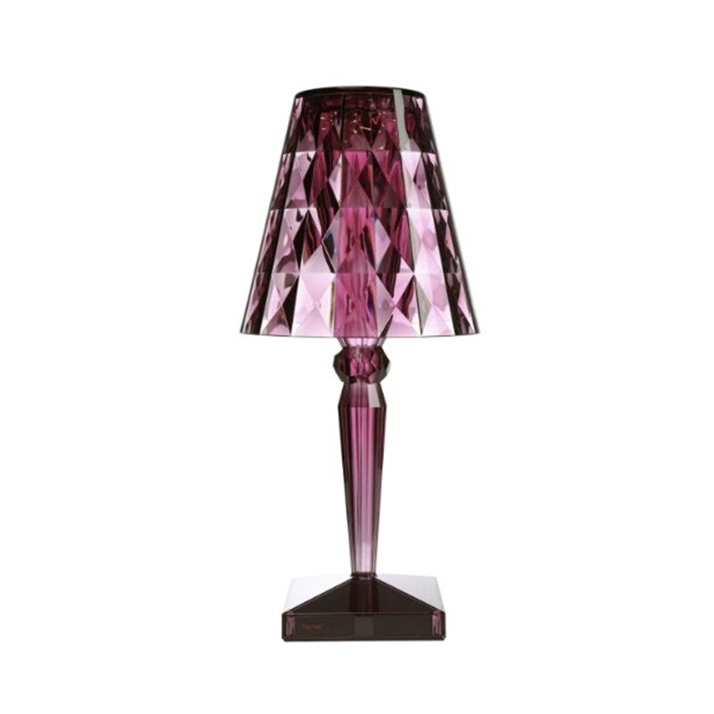 Designlampa: LED-bordslampa med kristallklar diamantdesign som skapar glittrande och mysig belysning.