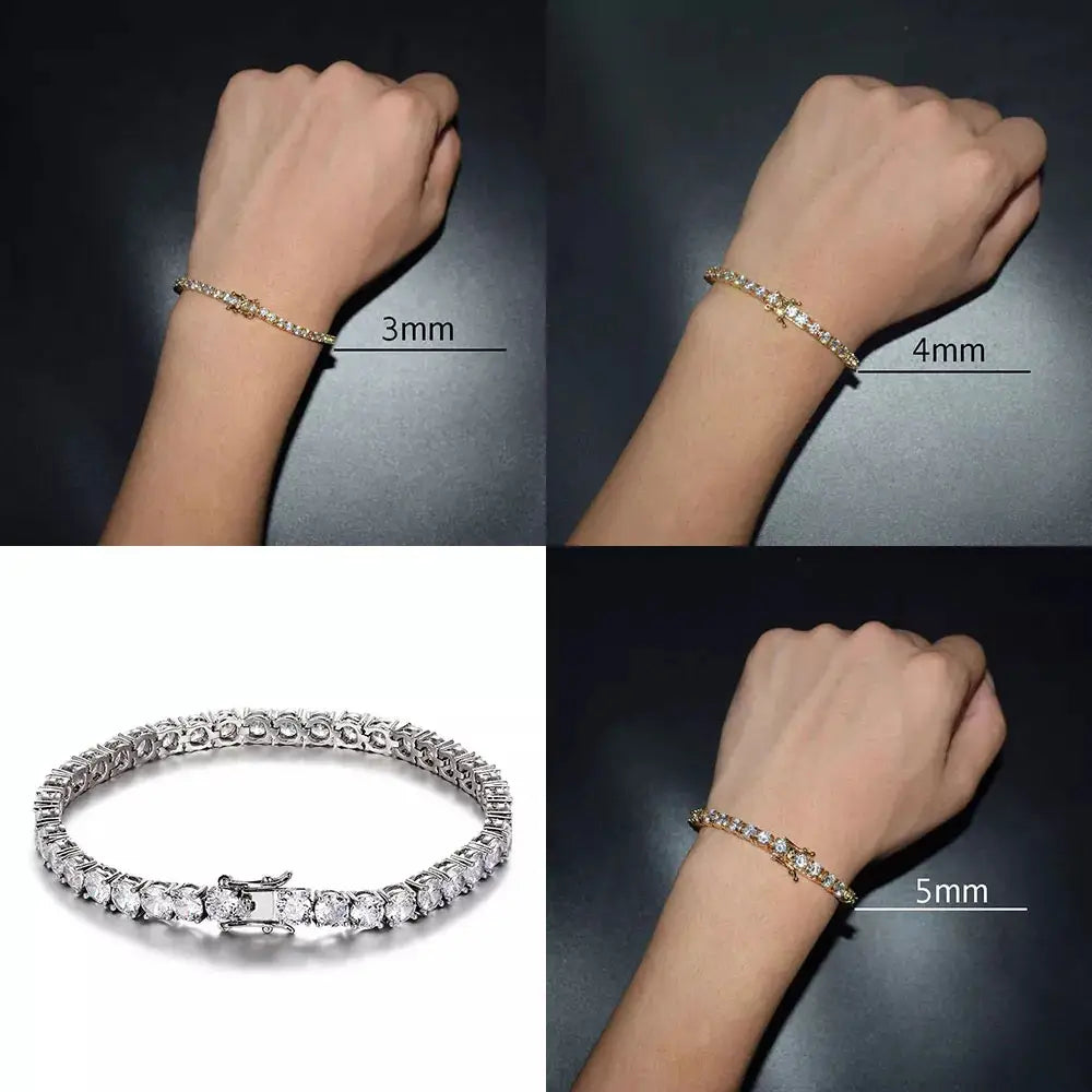 Unisex armband med kubisk zirkonia. Glittrande zirkonarmband för elegans, perfekt för alla tillfällen.