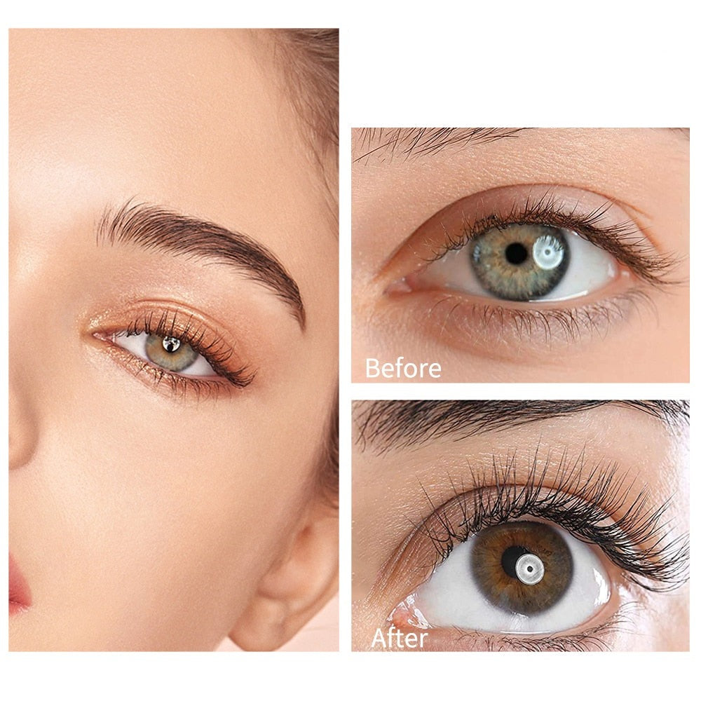 DIY ögonfranslyftkit för enkla, vackra, naturligt böjda fransar hemma. Långvarigt resultat, ingen makeup behövs.