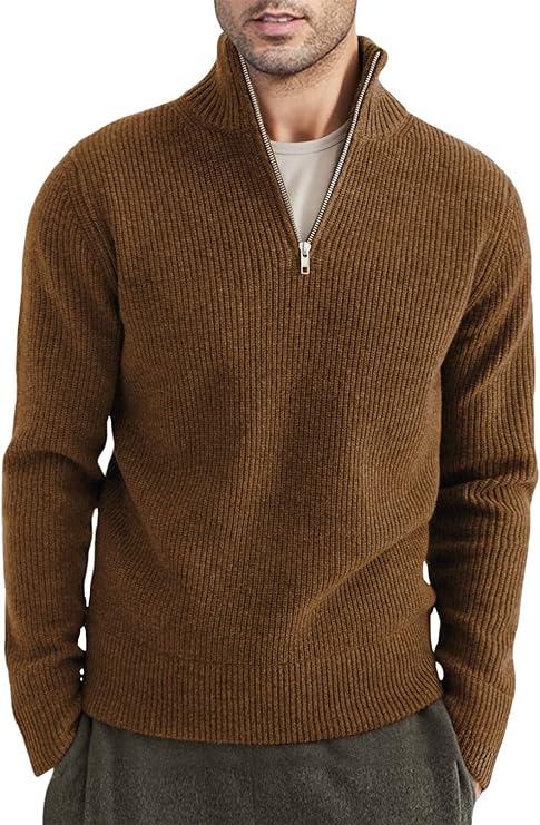 Herrtröja i italiensk stil med dragkedja. Elegant vardagsplagg för modern herrgarderob.