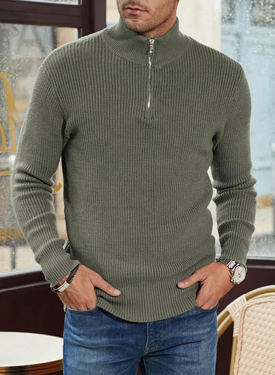 Röd herr dragkedjetröja. Stilren italiensk design för en färgstark och trendig look.
