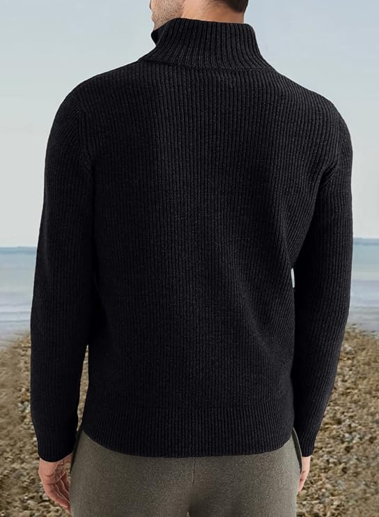 Grå herrtröja med dragkedja. Mångsidig italiensk design, idealisk för vår- och höstmode.