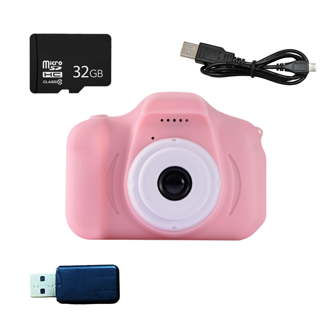 Stilfull retro minikamera med vintage design, blå. Idealisk för digital fotografi och dokumentera minnen.