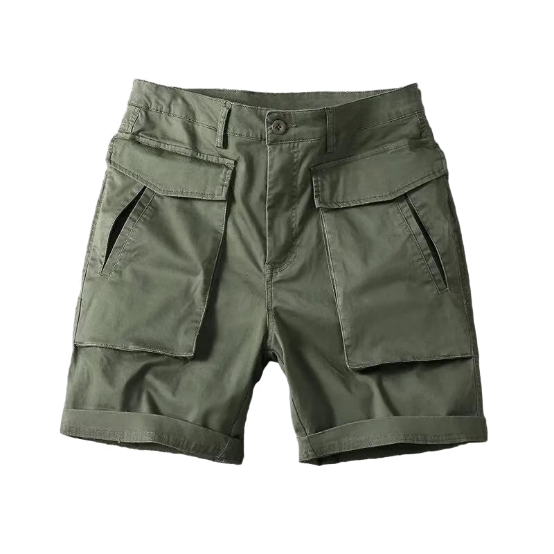 Gröna herrars cargoshorts i taktiskt stil för komfort och funktion utomhus.