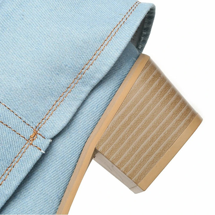 Eleganta damstövlar: knähöga, blockklack och spetsig tå. Tidlösa skor för höst & mode.