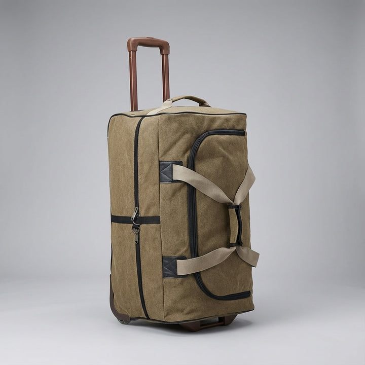Rymlig CanvasHaul trolley i canvas med hjul. Idealisk för hållbar packning och bekväma resor.