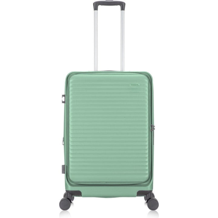 Hård resväska med inbyggt laptopfack. Perfekt för säker transport av din dator under affärsresan.