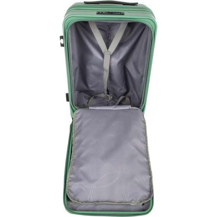 Funktionell hård resväska med laptopfack, TSA-lås & spinnerhjul. Tryggt och stilrent resebagage.