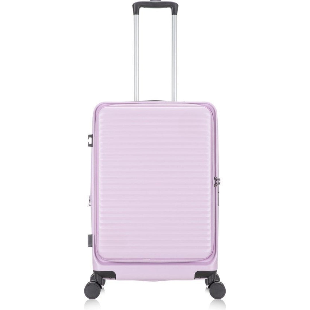 Slitstark hård resväska, utbyggbar för extra packning. Inkluderar praktiskt laptopfack för resan.