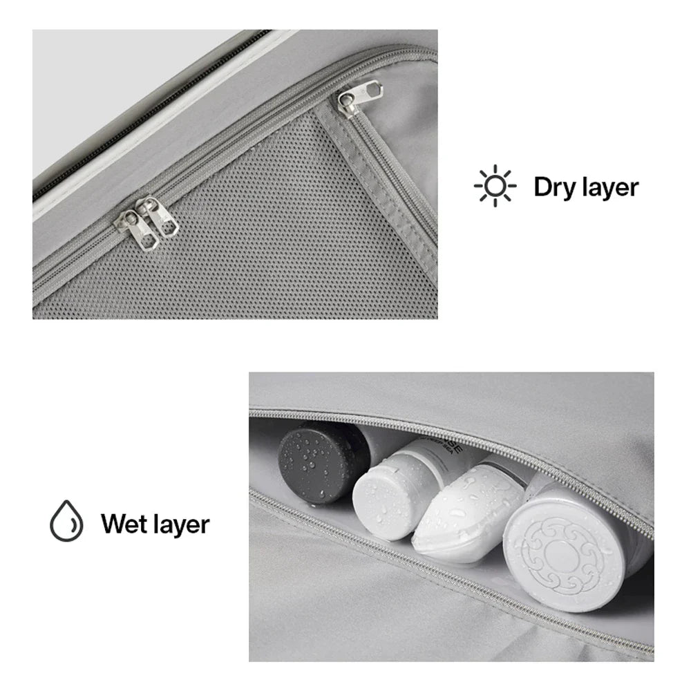 Kompakt hårdskal resväska S/M, perfekt som handbagage. Modern design för effektivt resande.