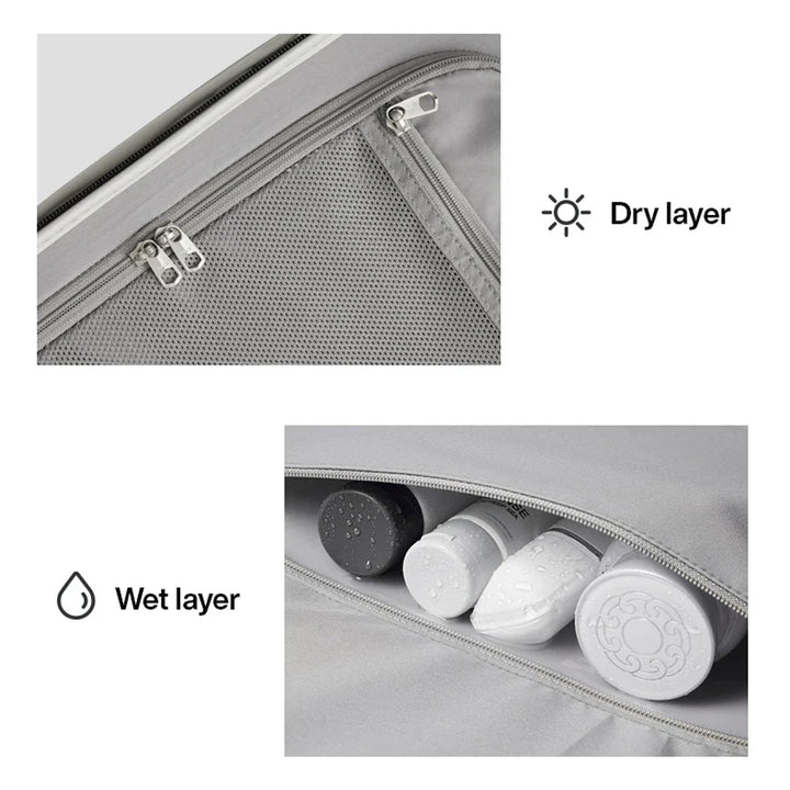 Kompakt hårdskal resväska S/M, perfekt som handbagage. Modern design för effektivt resande.