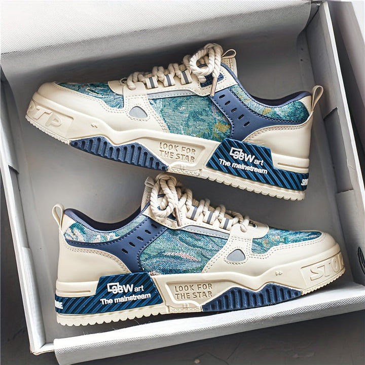 Bekväma herr sneakers i avslappnad design, idealiska för daglig komfort och en trendig look.