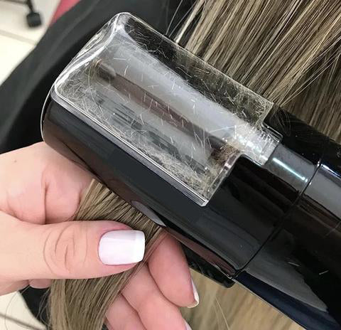 Smidig hårtrimmer i rostfritt stål för att eliminera delade toppar och främja friskt, glansigt hår.