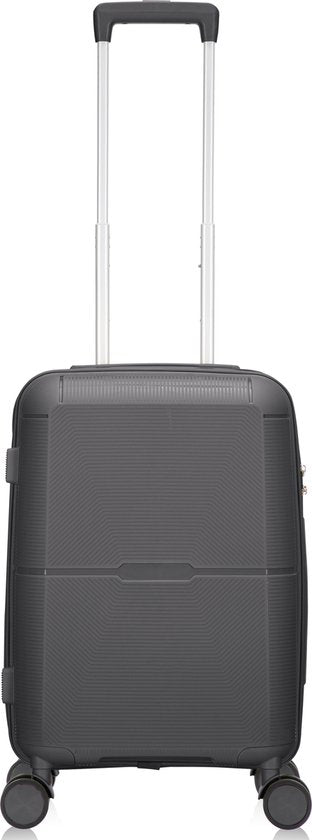 Funktionell hardcase handbagage resväska med 360° hjul och TSA-lås för organiserad resa.