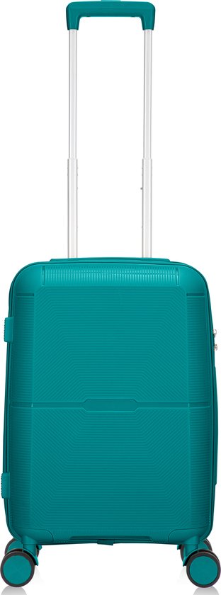 Modern hardcase resväska, handbagage, med spinnerfunktion och säkert TSA-lås. Lätt att manövrera.