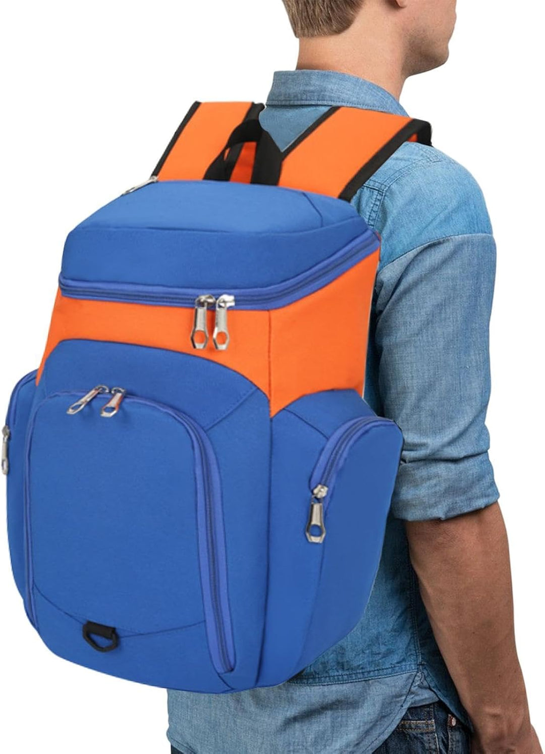 Herr basketryggsäck 30L, vattentät oxfordtyg, idealisk för sport, gym & pendling.