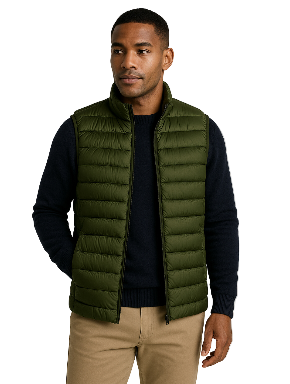 Herr bodywarmer, quiltad i minimalistisk stil. Perfekt lättviktsväst för mellansäsongen, stilren för herrmode.