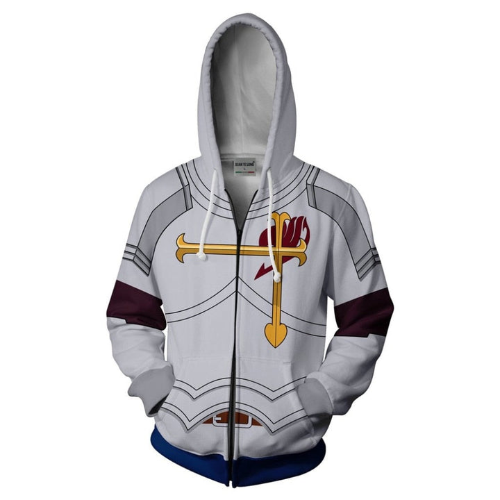 Stilren Fairy Tail streetwear huvtröja för herr, med coolt 3D-tryck, för den medvetne.