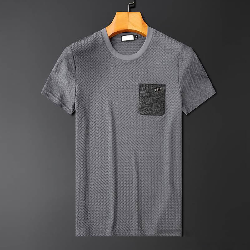 Herr Tvådelad Fritidsset, grå. Mjuk t-shirt och byxor. Perfekt vardagsoutfit för avslappnad stil.
