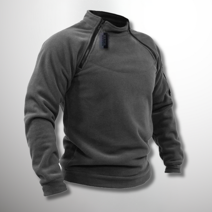 Bekväm herrfleece pullover isolerad tröja för höstmode & vardagsbruk. Mjuk & skön vardagströja.