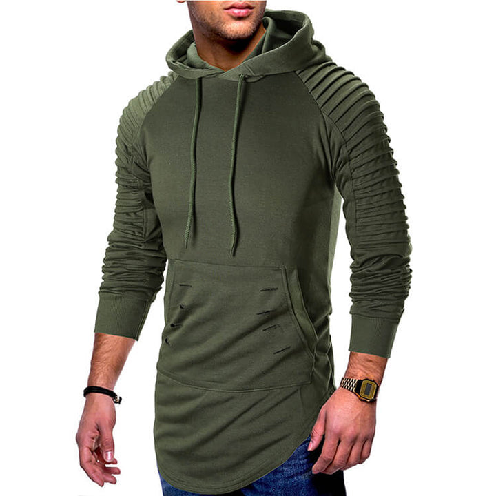 Herr Katana huvtröja i slitstark polyester/bomull. Mjuk, varm och ledig tröja för män.