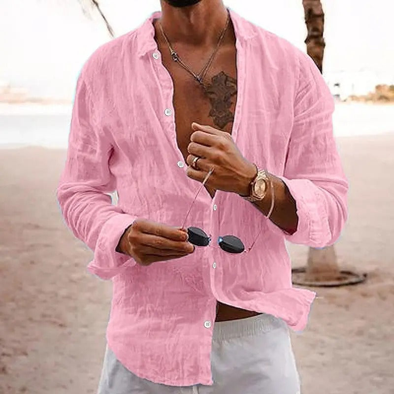 Herr Luftig Skjorta - Casual & Bekväm Sommarstil
