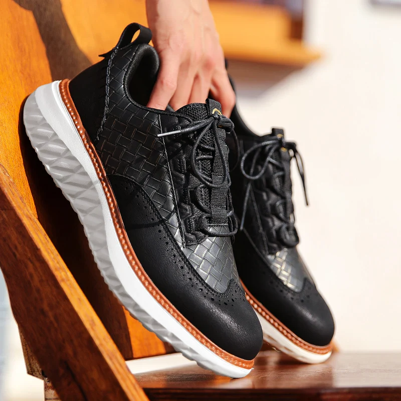 Bekväma herr Oxford-sneakers, kombinerar stilren design med sportig känsla. Perfekta för varje steg.