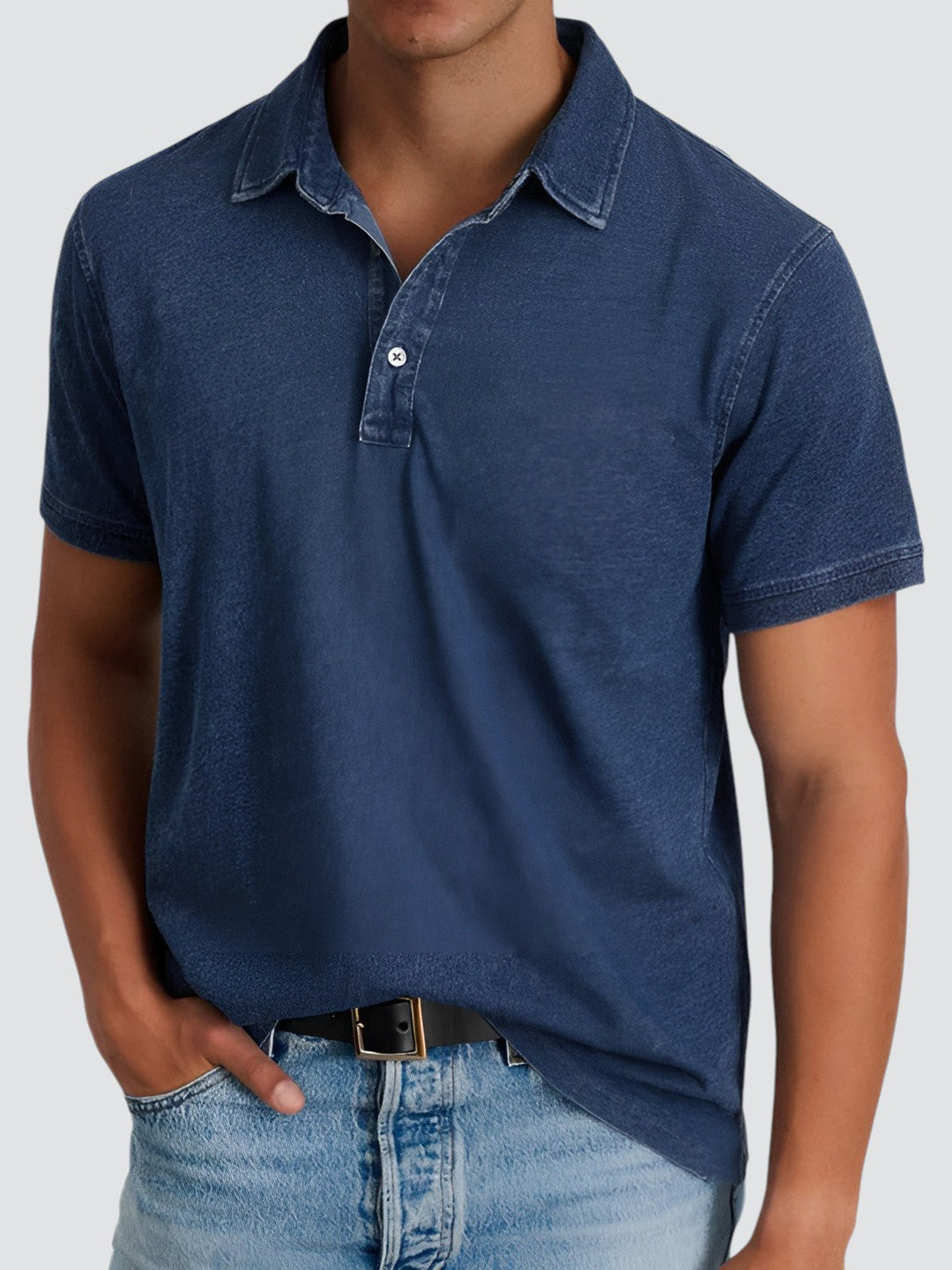 Klassisk herr poloshirt, kortärmad med bekväm, avslappnad passform. Tidlös stil för varje dag.