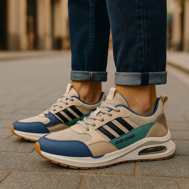 Stilrena herr retro sneakers som kombinerar tidlös design med modern komfort för män.