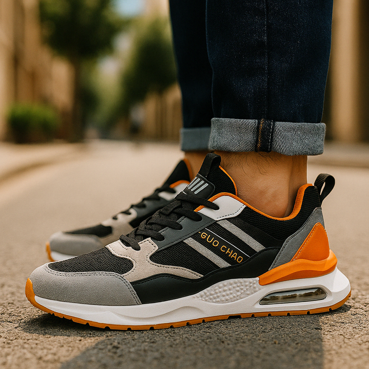 Modeinspirerade retro sneakers för män, idealiska sportskor med bekväm passform.