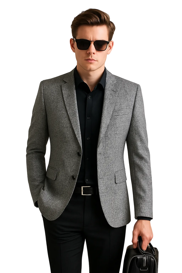 Herr slim fit blazerjacka för skarp, modern stil. Figurnära passform perfekt för både affärs- & casual look.