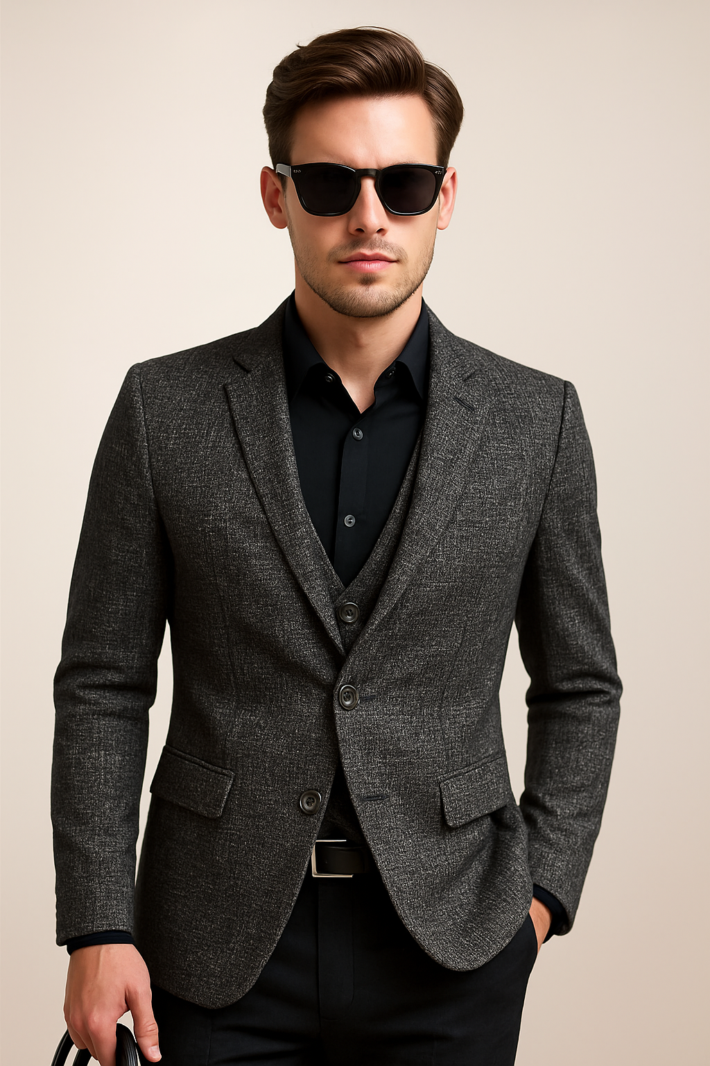 Modern herrblazer, idealisk för vårmode & sommar. Lätt slim fit blazerjacka för en snygg casual look.