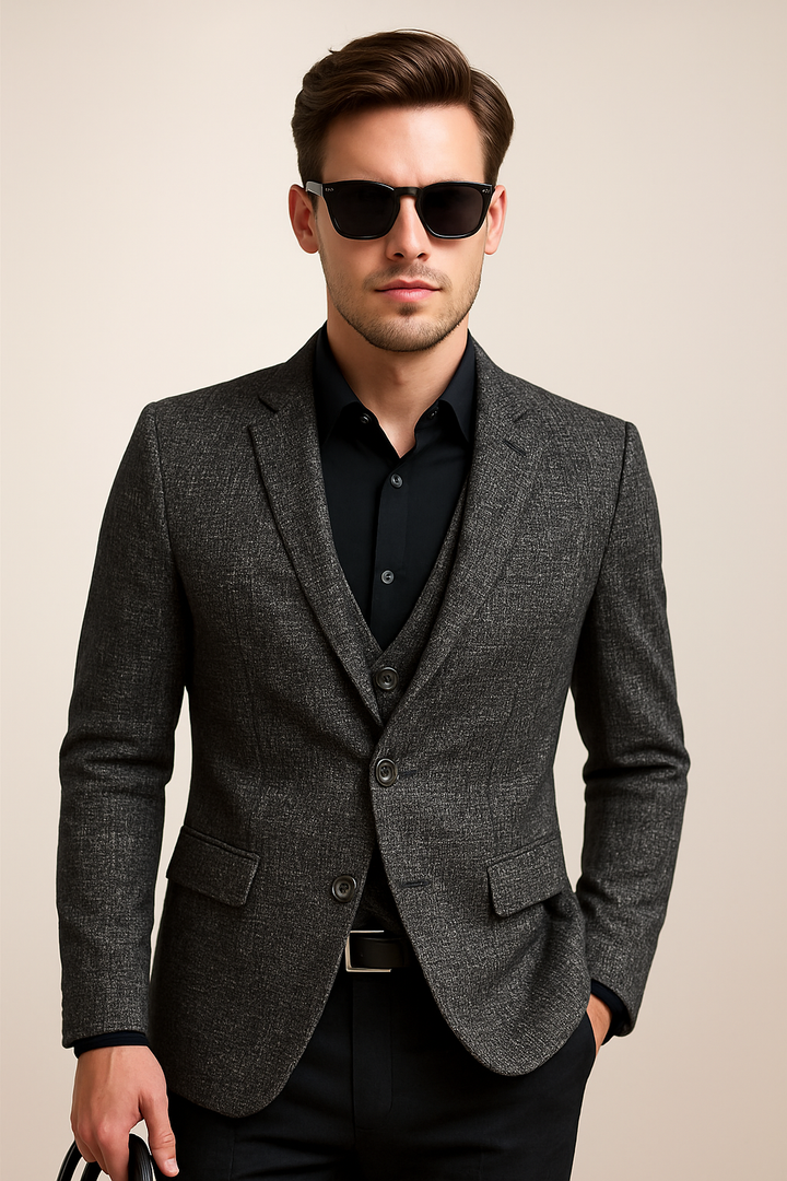 Modern herrblazer, idealisk för vårmode & sommar. Lätt slim fit blazerjacka för en snygg casual look.