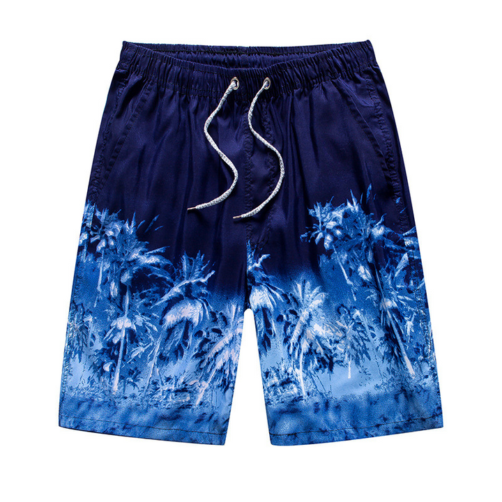 Herr strandshorts med unikt tryck för sommar och fritid, perfekt för strand eller pool. Snabbtorkande.