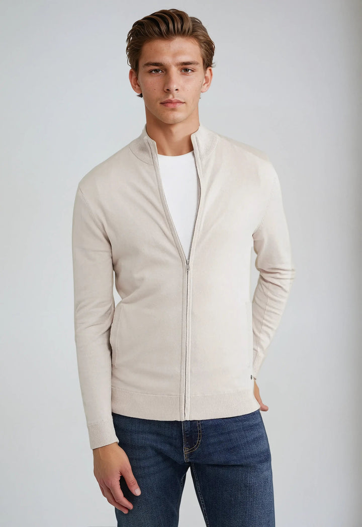 Modern herr sweatshirt med dragkedja, perfekt för en snygg och bekväm casual look. Ett måste i garderoben.