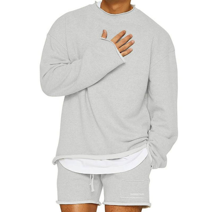 Trendig herr sweatshirt, rundhalsad. Perfekt för avslappnad vardagsstil och mode.