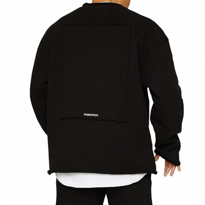 Herrtröja med rundhals, trendig och bekväm sweatshirt för vardagsstil och höstmode.